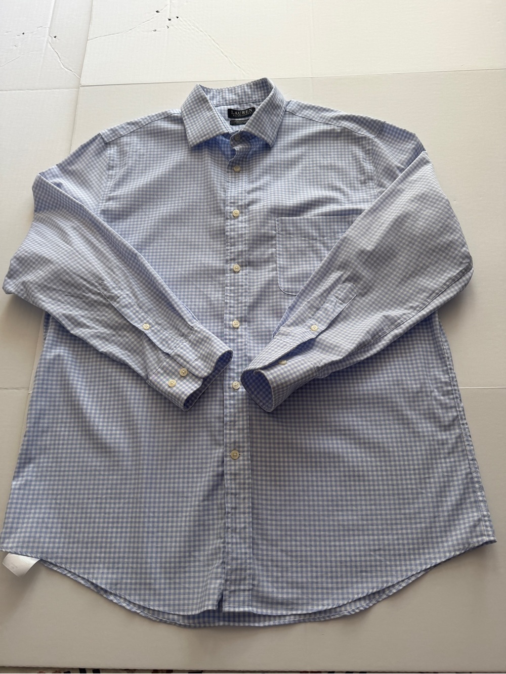 Ralph Lauren Light Blue Gingham Button-Down Shirt